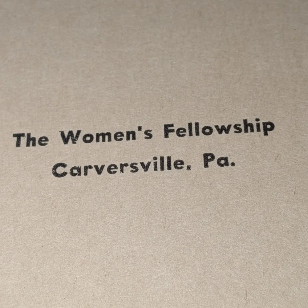 Vintage 1956 Carversville Cookery Cookbook Bucks County PA Pennsylvania 1st Ed